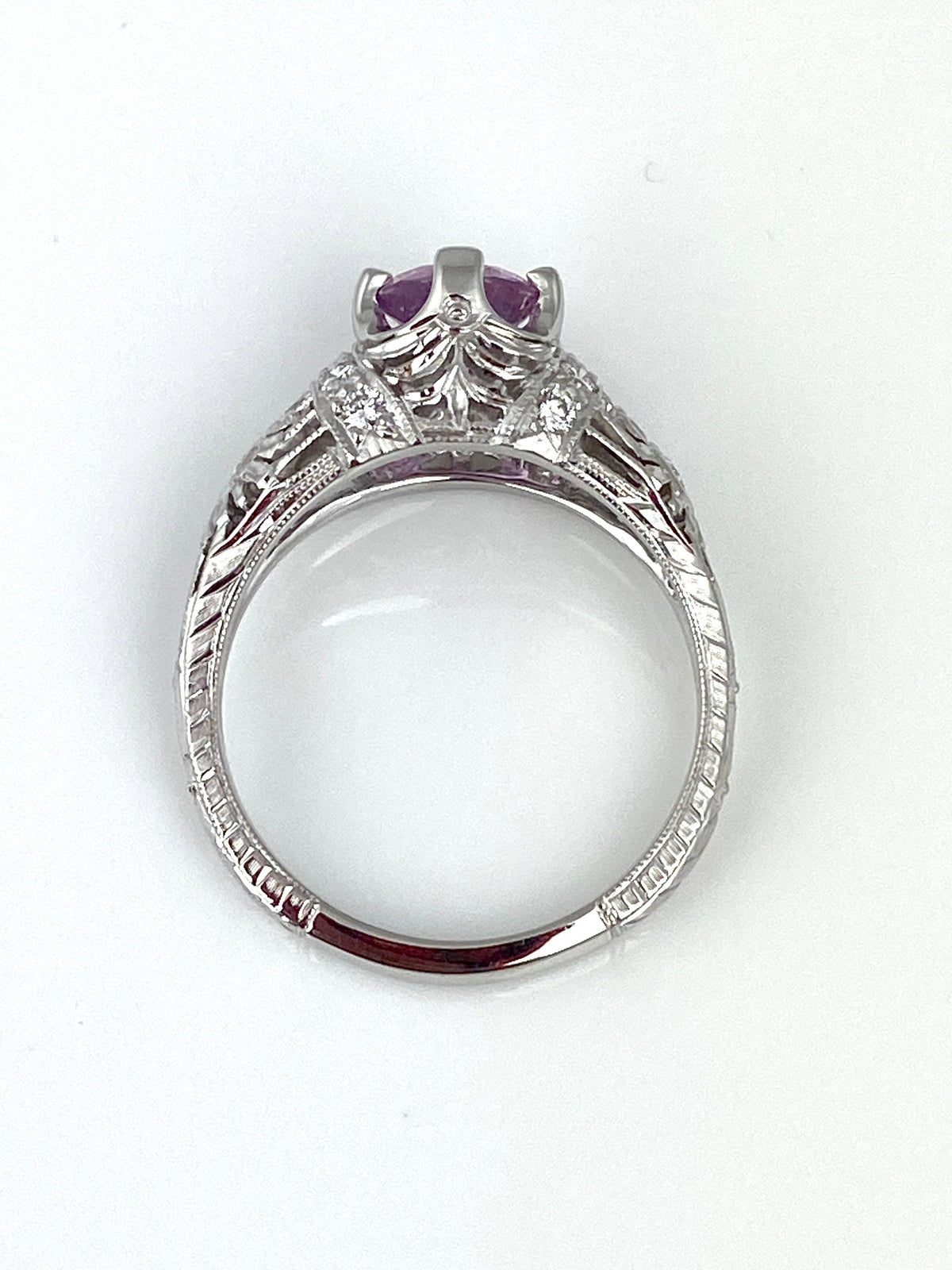 Platinum Pink Sapphire Ring