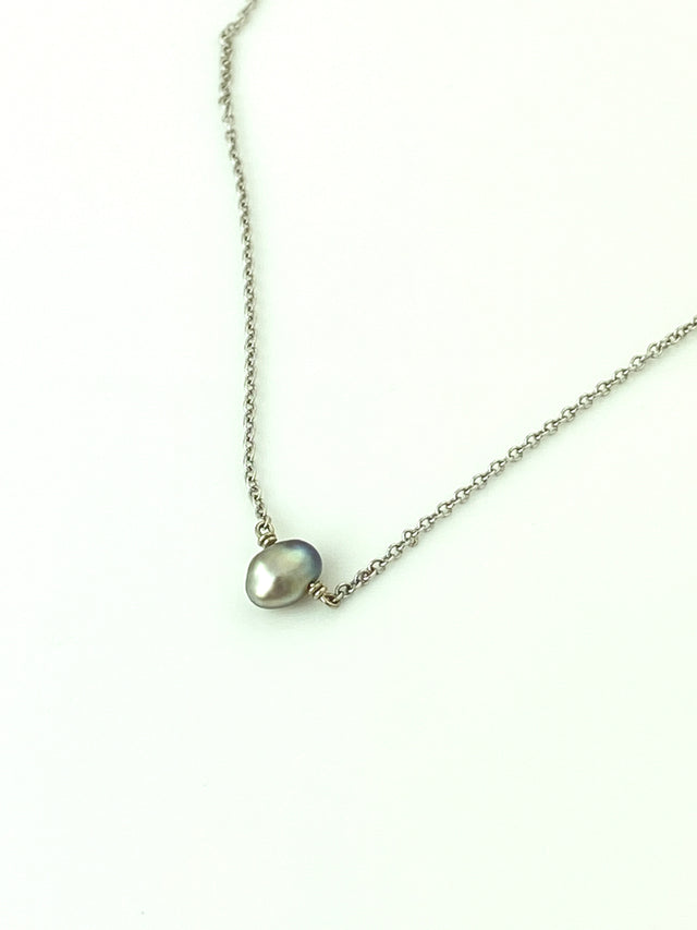 Sea of Cortez Keshi Pearl Pendant Necklace