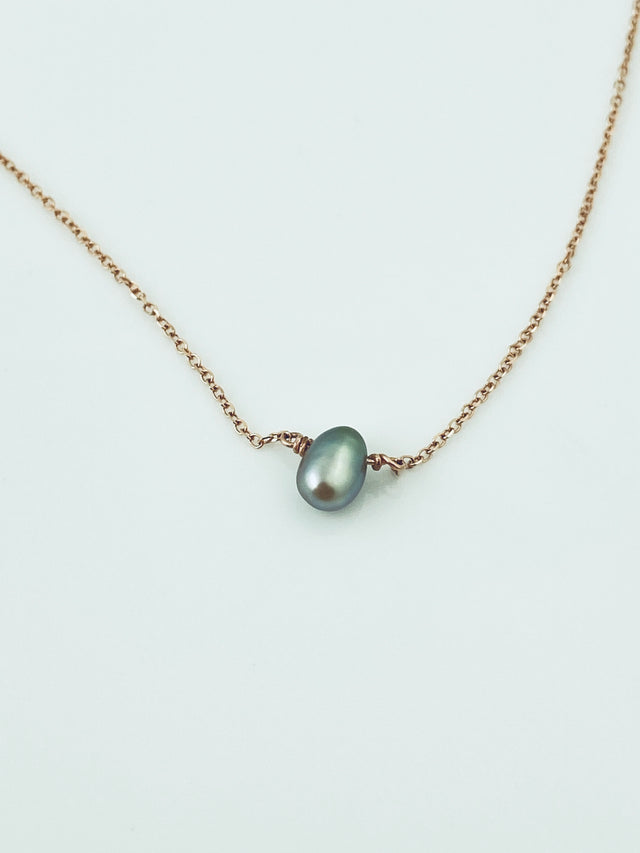 Sea of Cortez Keshi Pearl Pendant Necklace on 14krg chain 16"