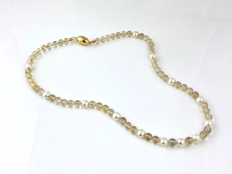 Citrine + Pearl Necklace
