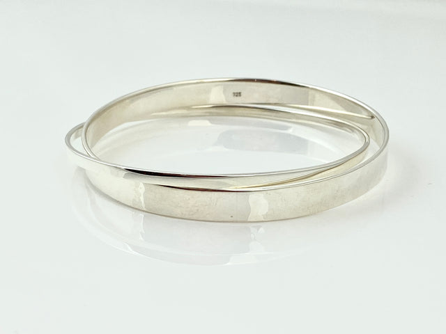 Double Silver Bangles