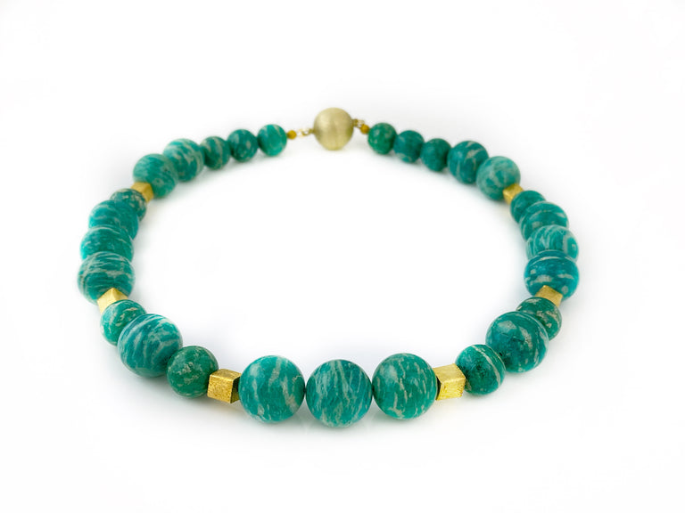 Banded Amazonite Bead Necklace