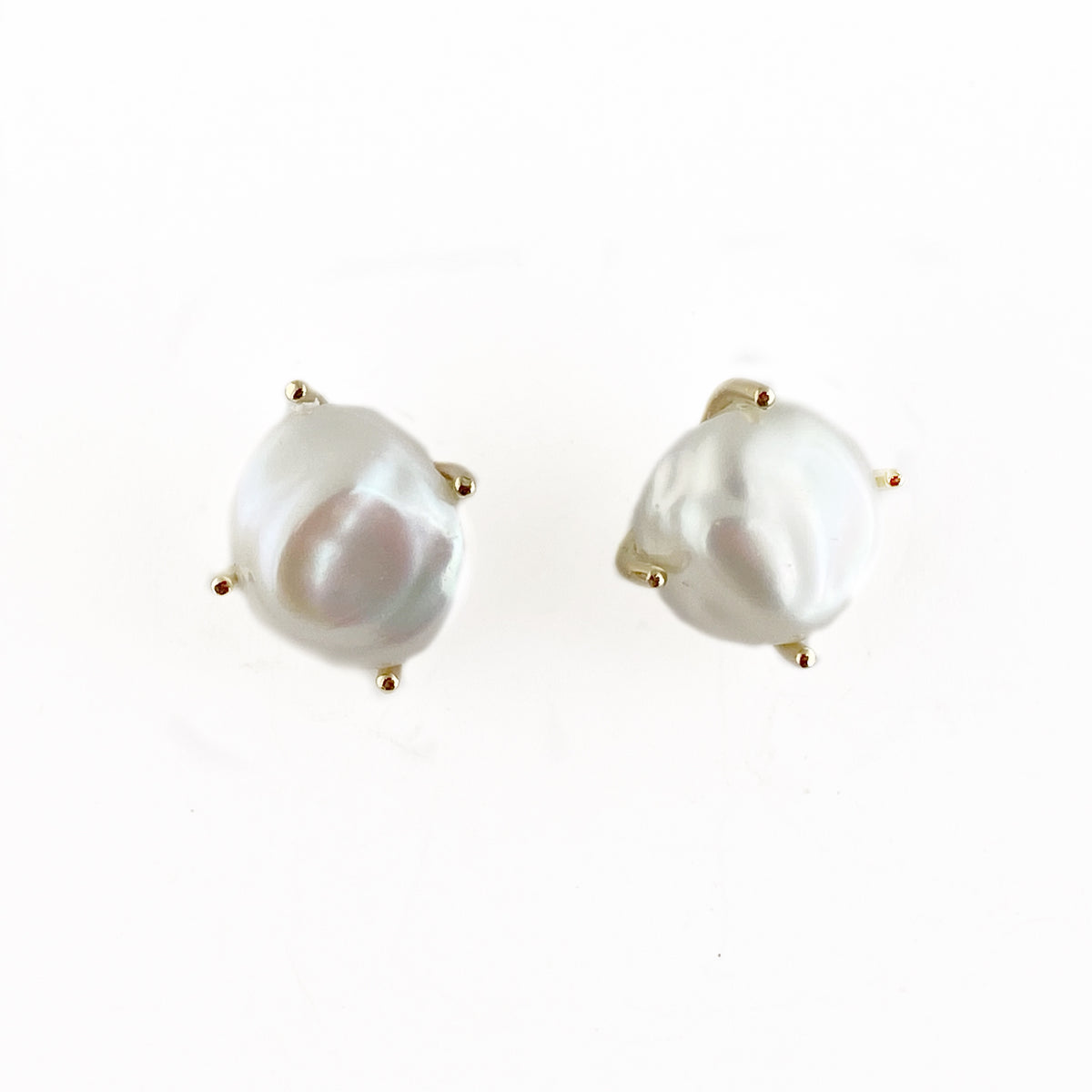 Baroque Coin Pearl Earrings