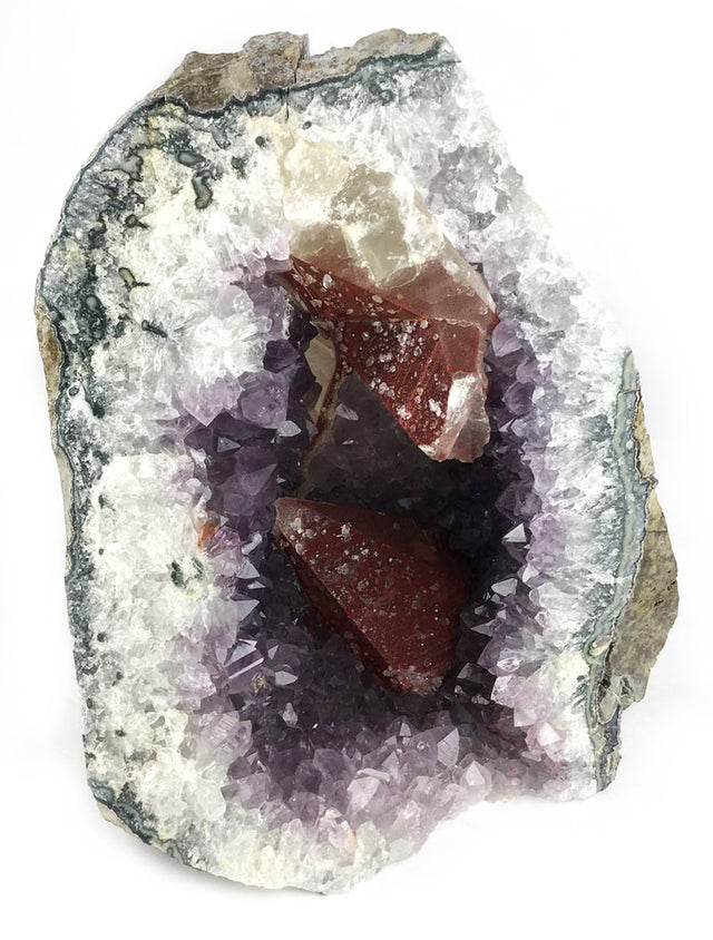 VIOLET QUARTZ W/CALCITE SPIKES