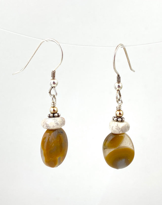 Kentucky Agate Bead Earrings