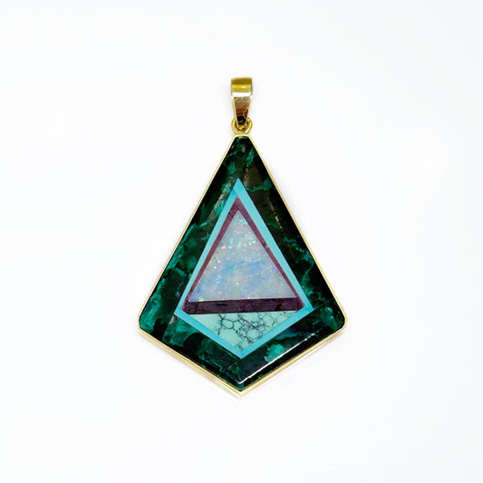 Kite Intarsia Pendant