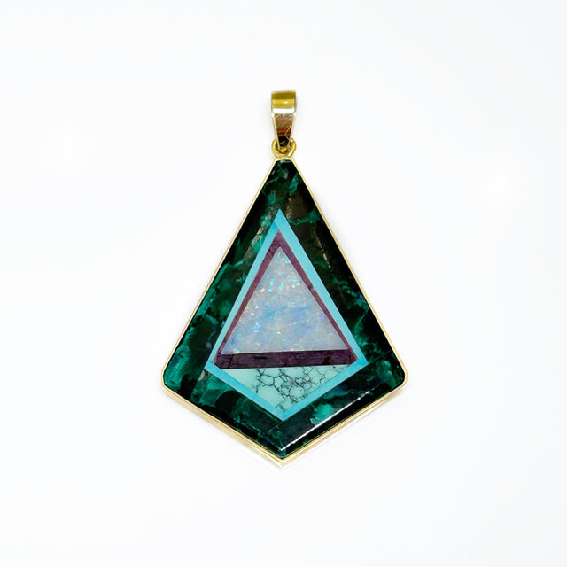 Kite Intarsia Pendant