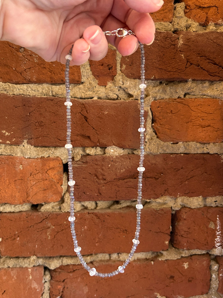 Labradorite + Moonstone Bead Necklace