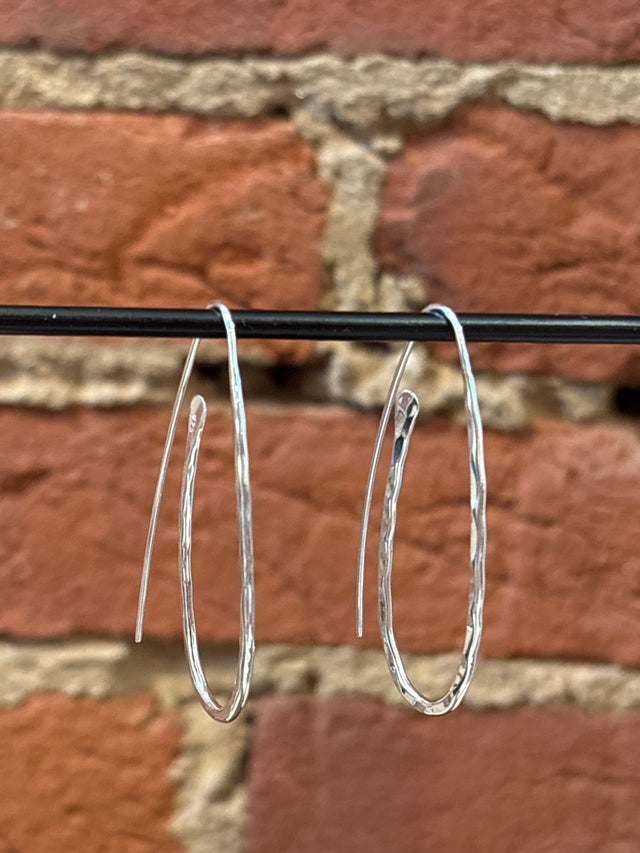 Hammered Paperclip Earrings