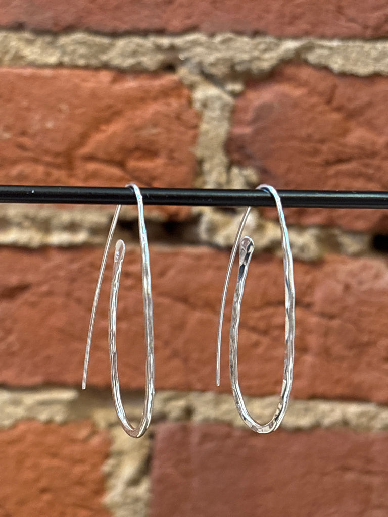 Hammered Paperclip Earrings