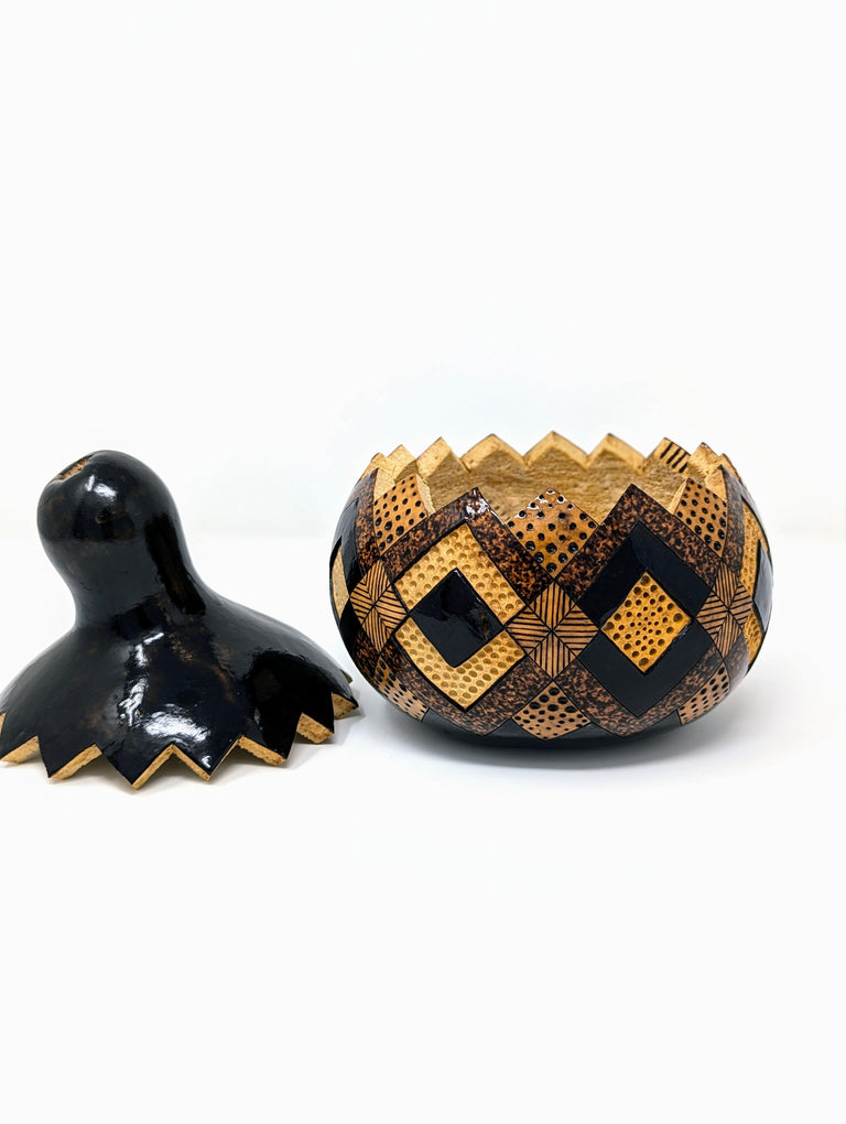 Lidded Gourd Bowl