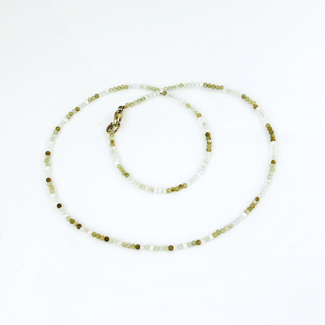Green Opal Ombré Bead Necklace