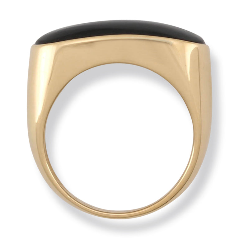 Black Jade Saddle Ring