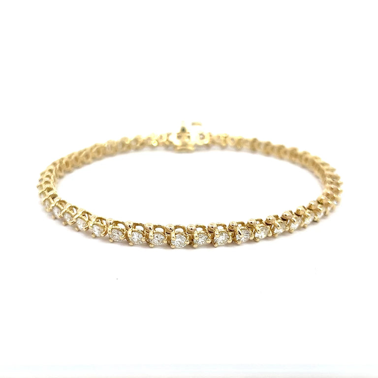 Classic Diamond Tennis Bracelet (Yellow Gold)