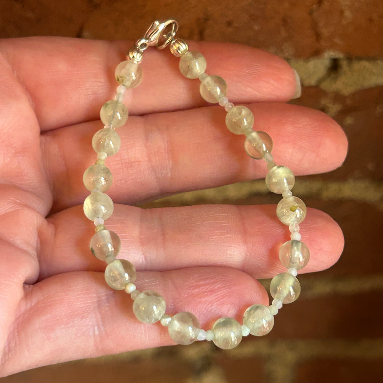 Prehnite + Green Opal Bracelet