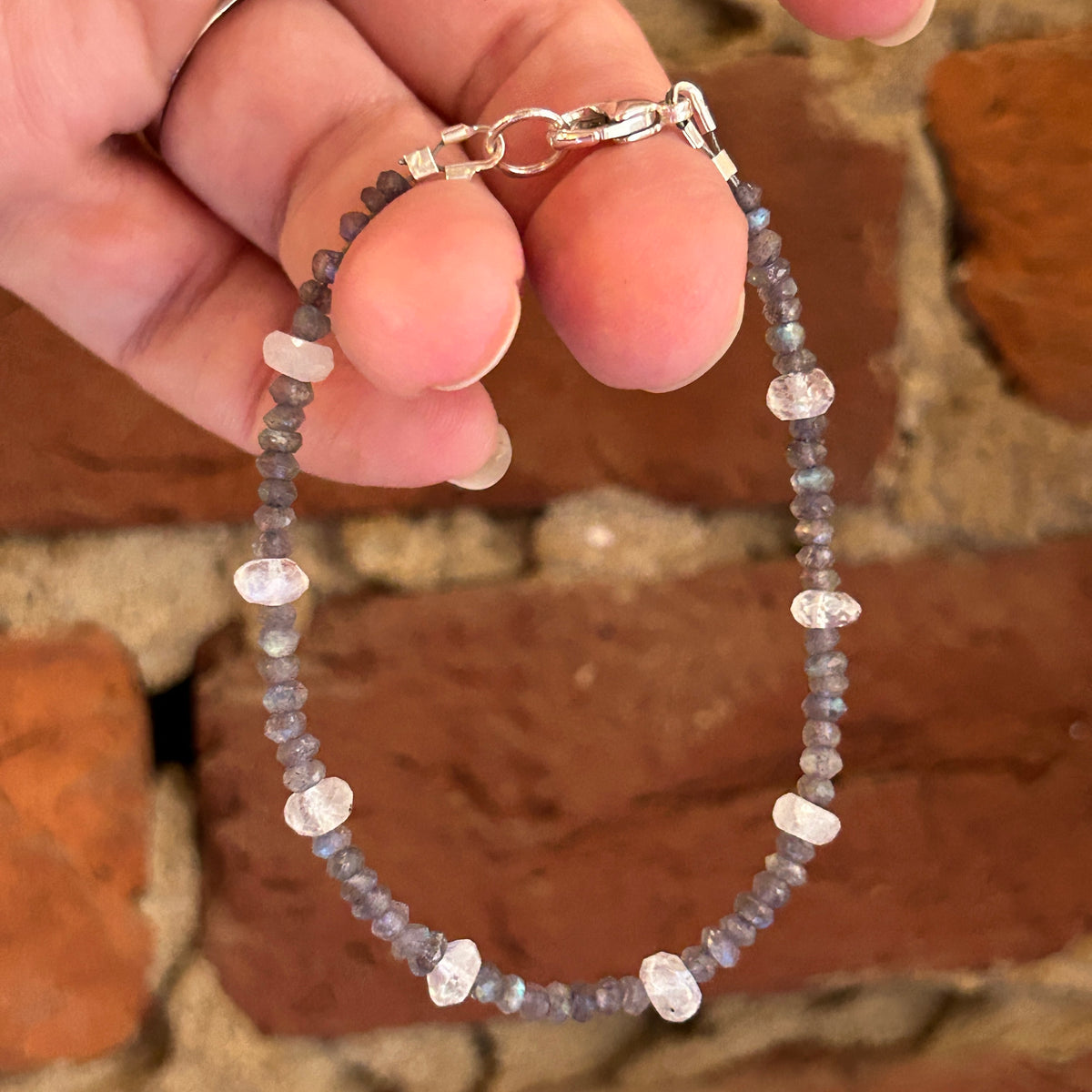 Labradorite + Moonstone Bead Bracelet