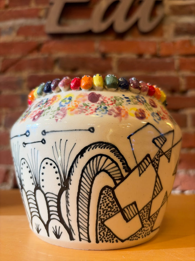 "Zentangled Beans" Vase