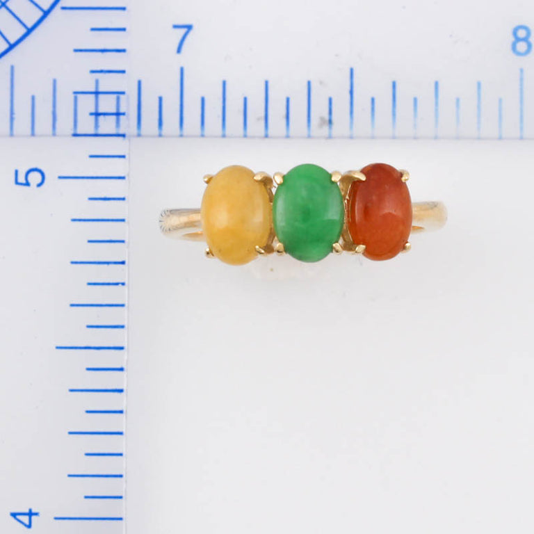 Multi-Color Jade RIng