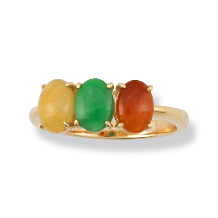 Multi-Color Jade RIng