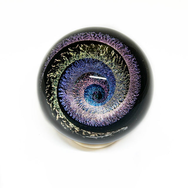Dichroic Swirl 3" Glass Sphere
