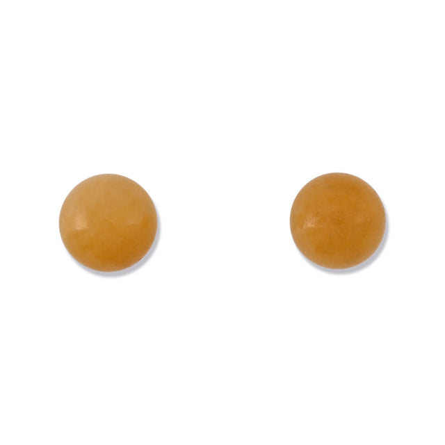 Yellow Jade Bead Studs