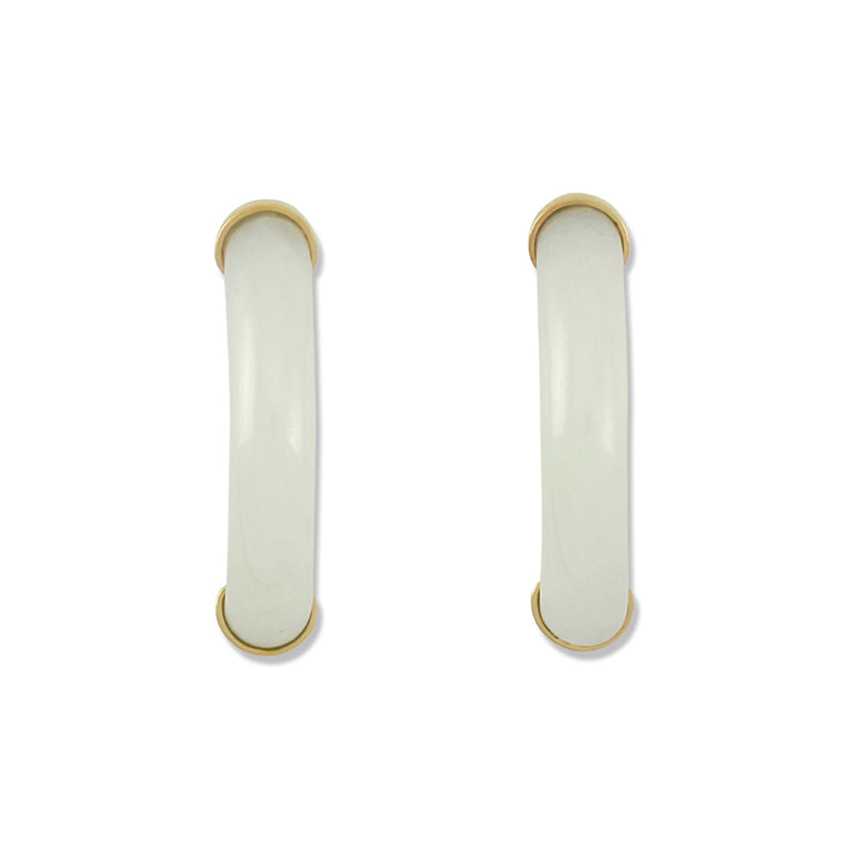 Water Jade Semi-Round Hoops