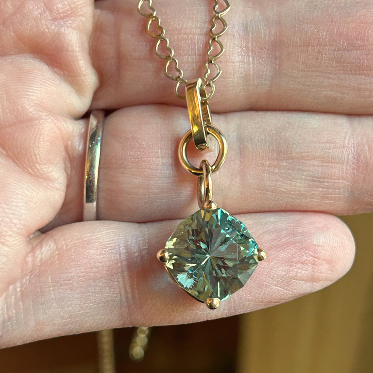 Celestial Cut Aquamarine Pendant