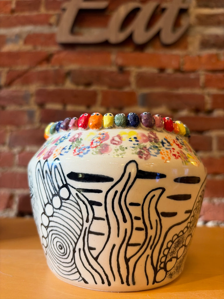 "Zentangled Beans" Vase