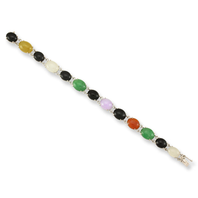 Multi-Color Jadeite Jade Bracelet