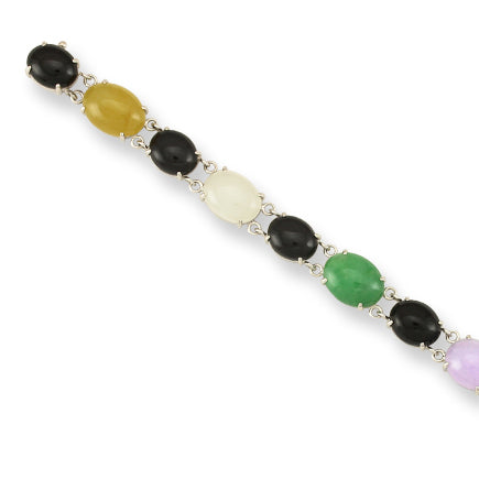 Multi-Color Jadeite Jade Bracelet