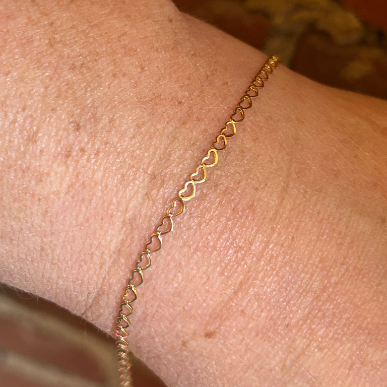 Heart Link Chain Bracelet