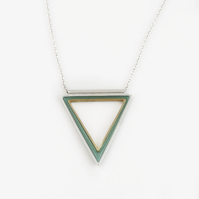 Open Triangle Pendant Necklace