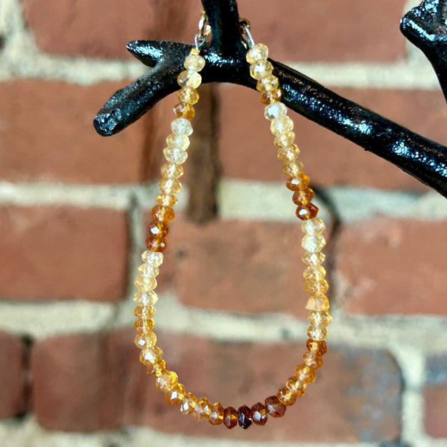 Hessonite Garnet Ombré Bead Bracelet