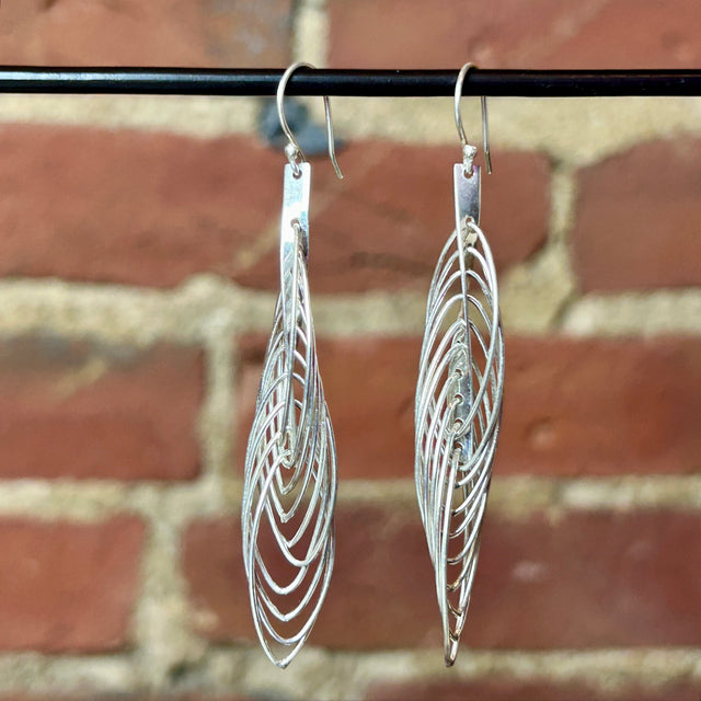Long Interlacing Marquis Earrings
