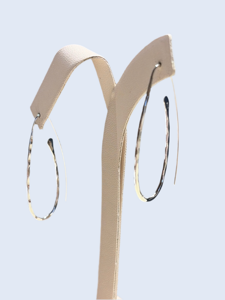 Hammered Paperclip Earrings