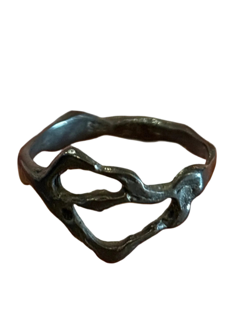 Hammered Silver Asymmetric Ring