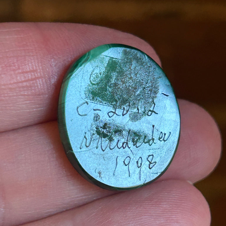 Unset Oval Intarsia Pendant