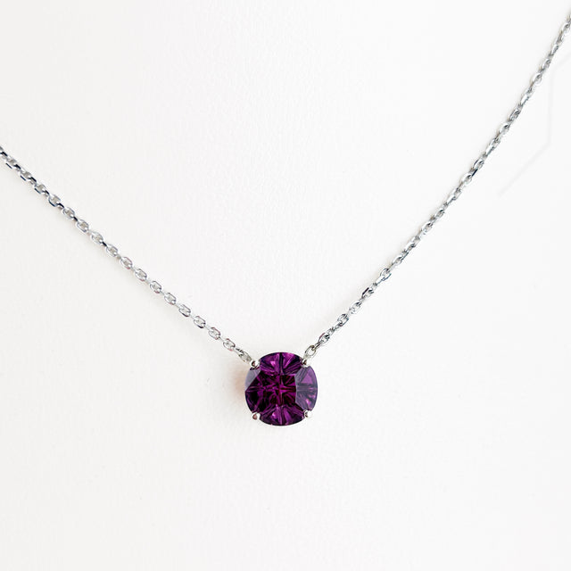Grape Pyrope Garnet Pendant Necklace