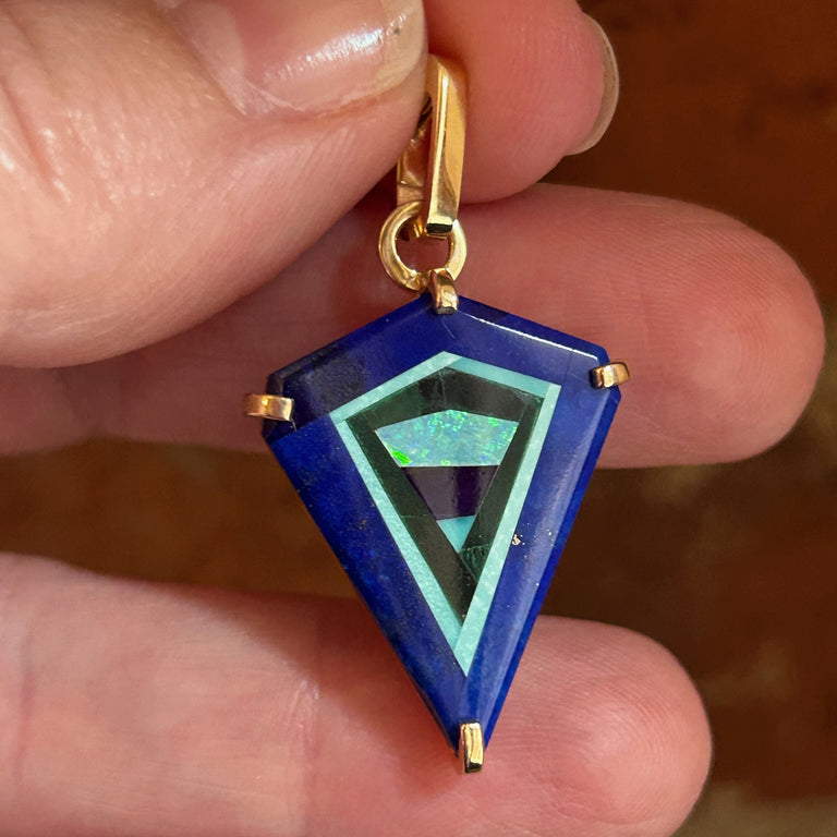 Kite Intarsia Pendant