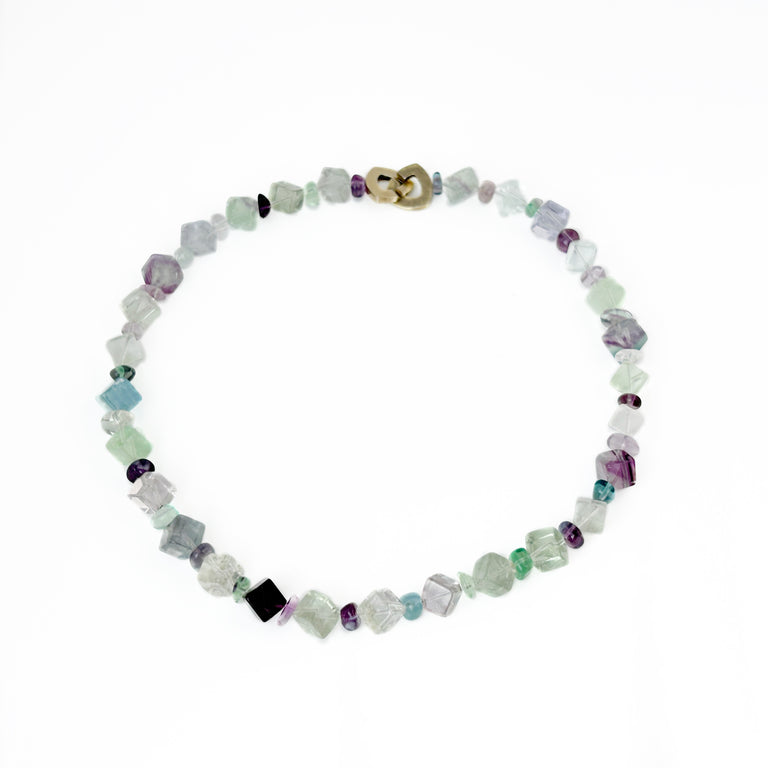 Multicolor Fluorite Bead Necklace