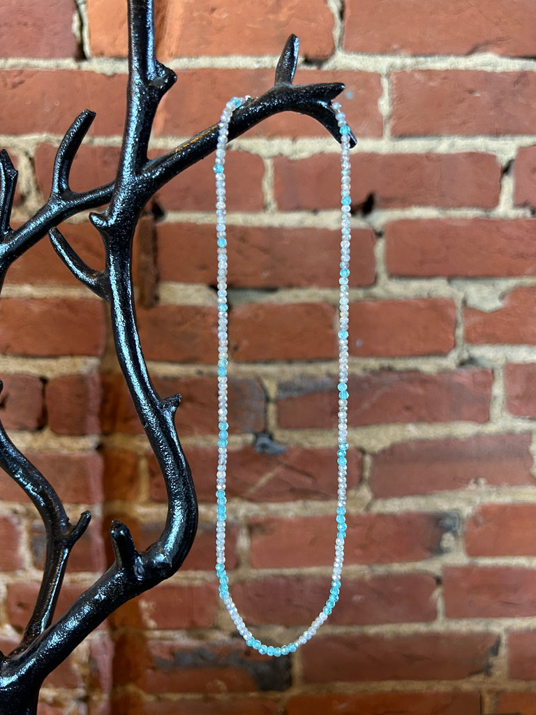 Labradorite + Apatite Bead Necklace