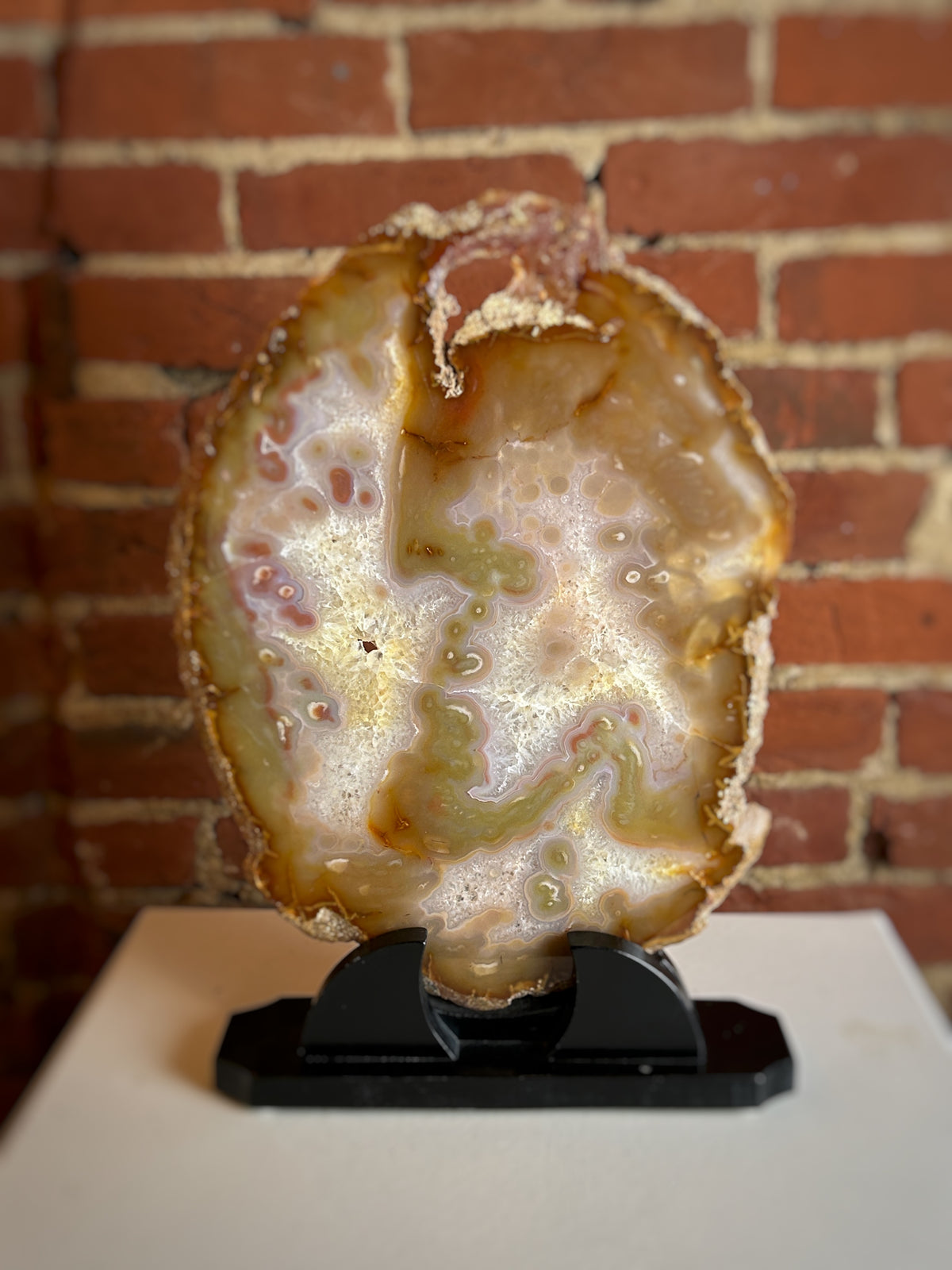 Thin Caramel + Cream Agate Slice