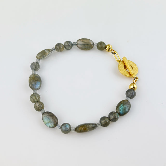 Labradorite Bead Bracelet