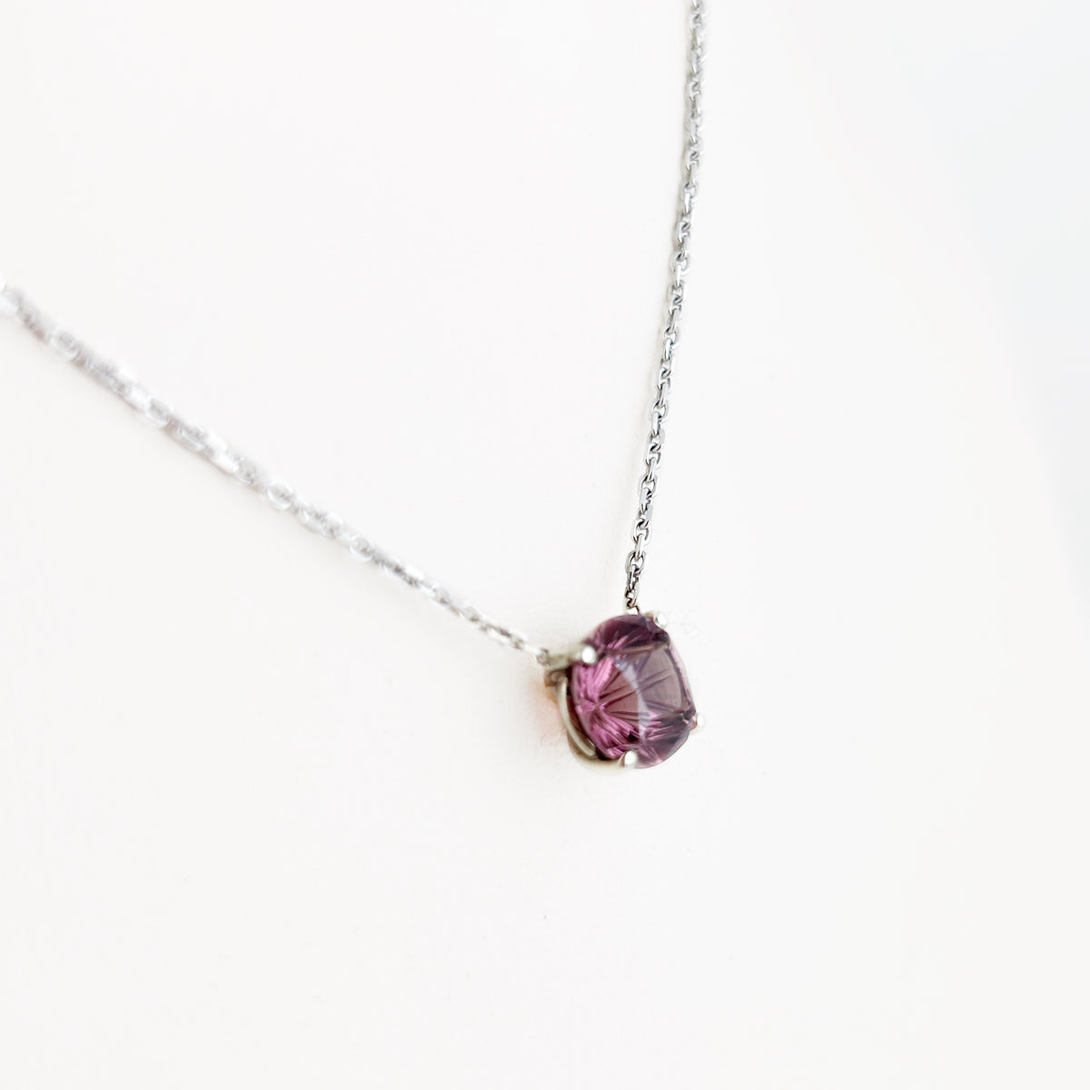 Pink Mahenge Garnet Pendant Necklace