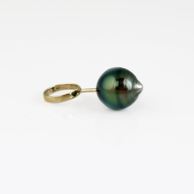 Green Peacock Tahitian Pearl Drop