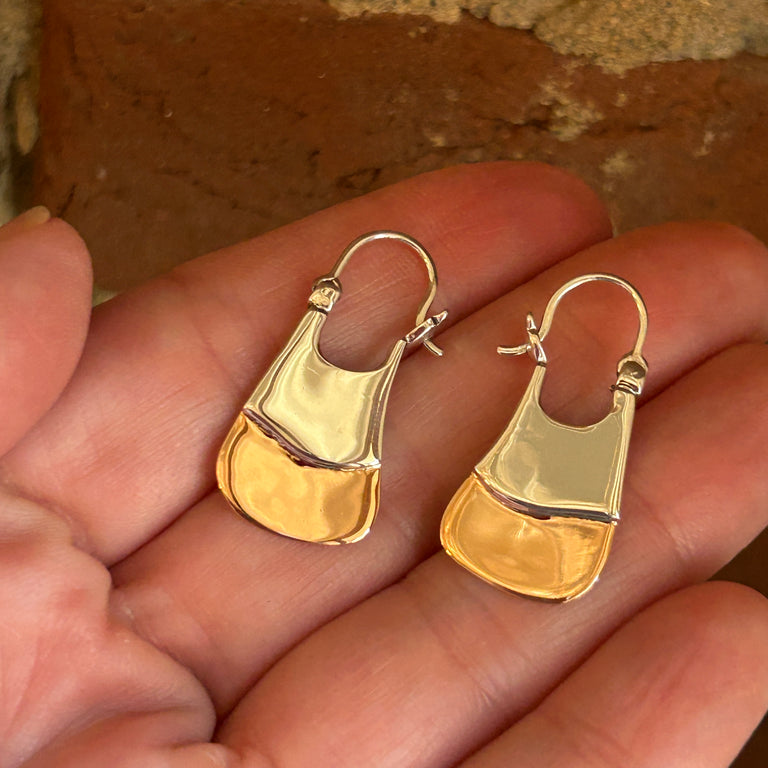 Copper + Sterling Silver Blade Earrings