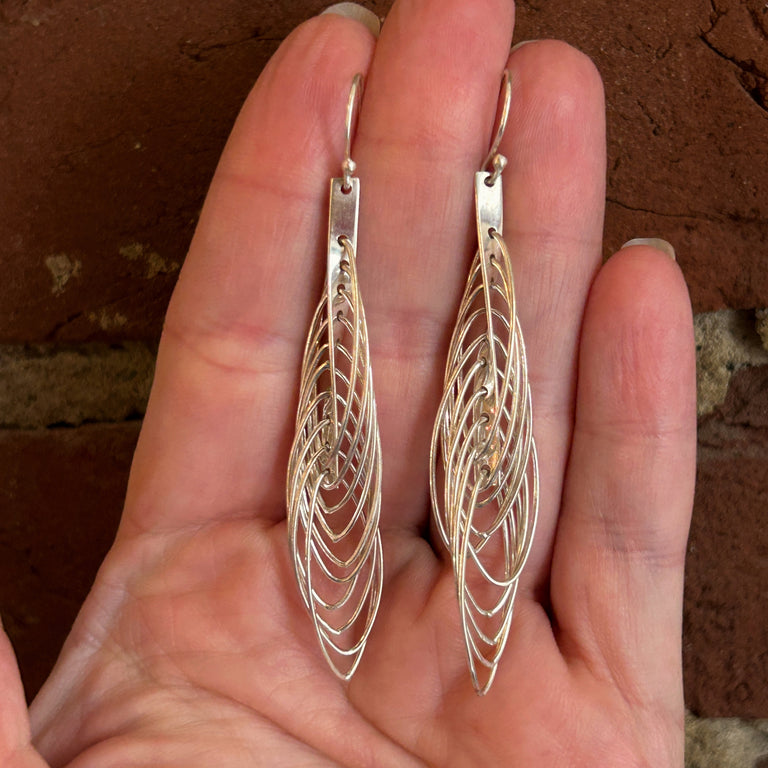 Long Interlacing Marquis Earrings