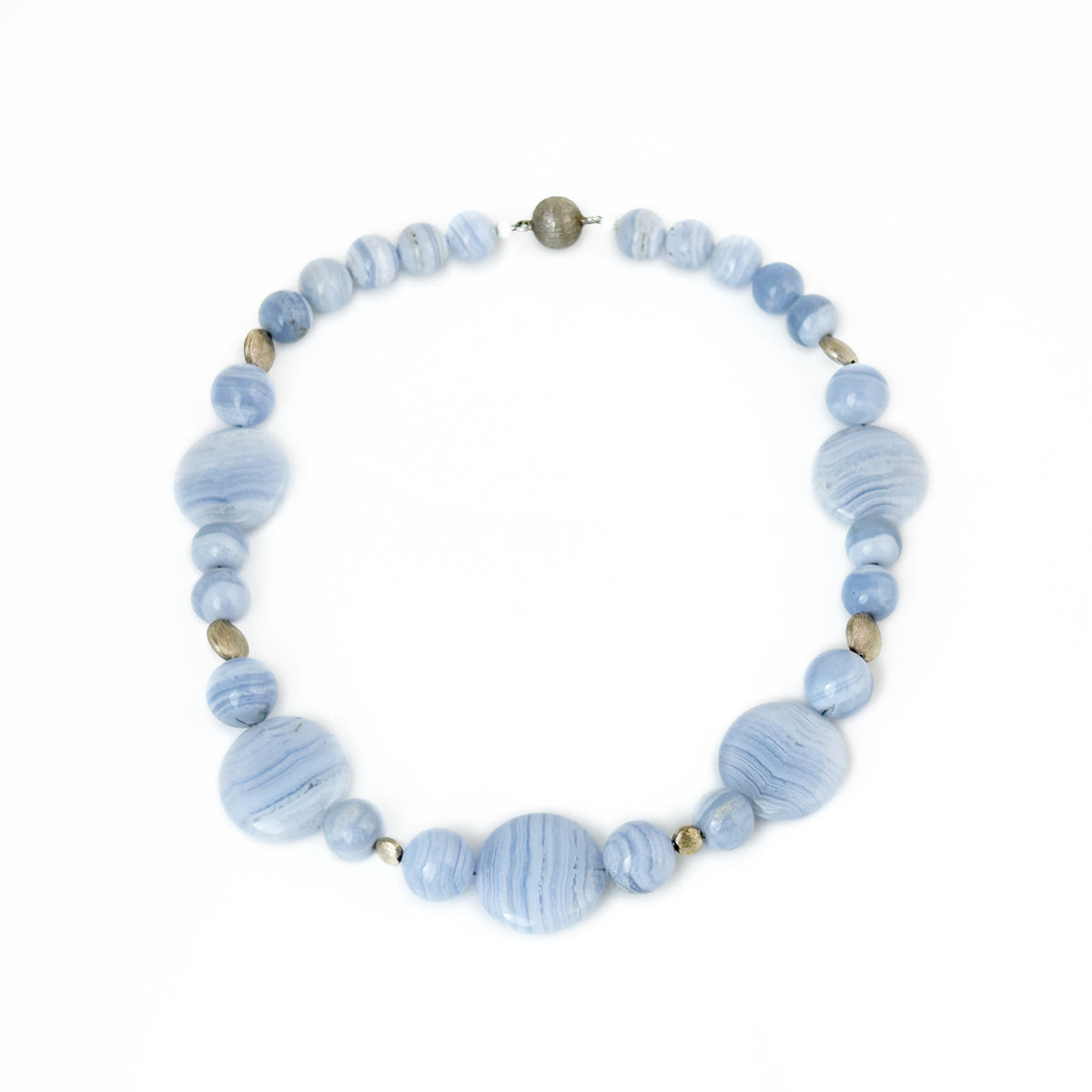Blue Lace Agate Bead Necklace