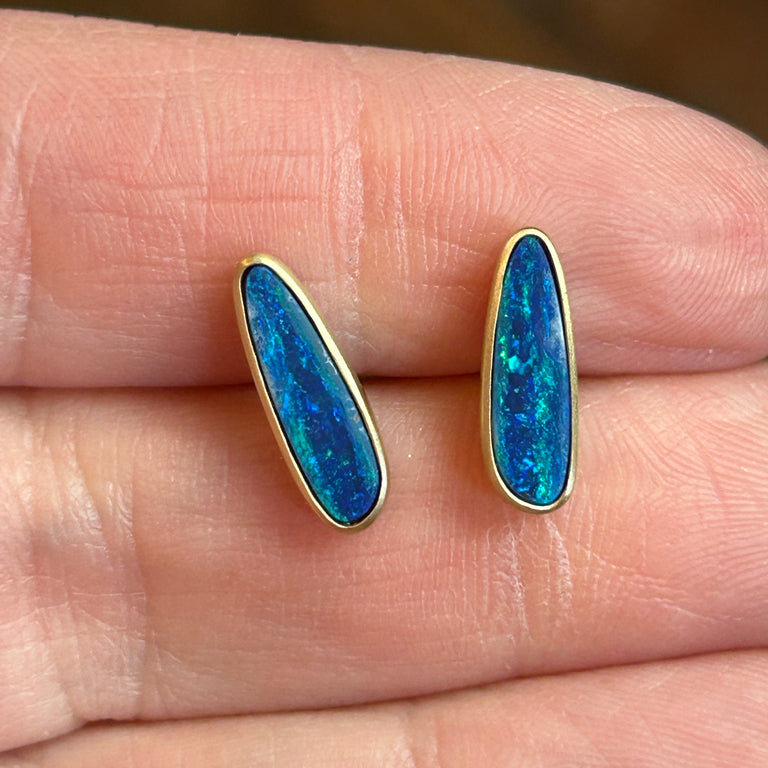 Australian Boulder Opal Doublet Earrings