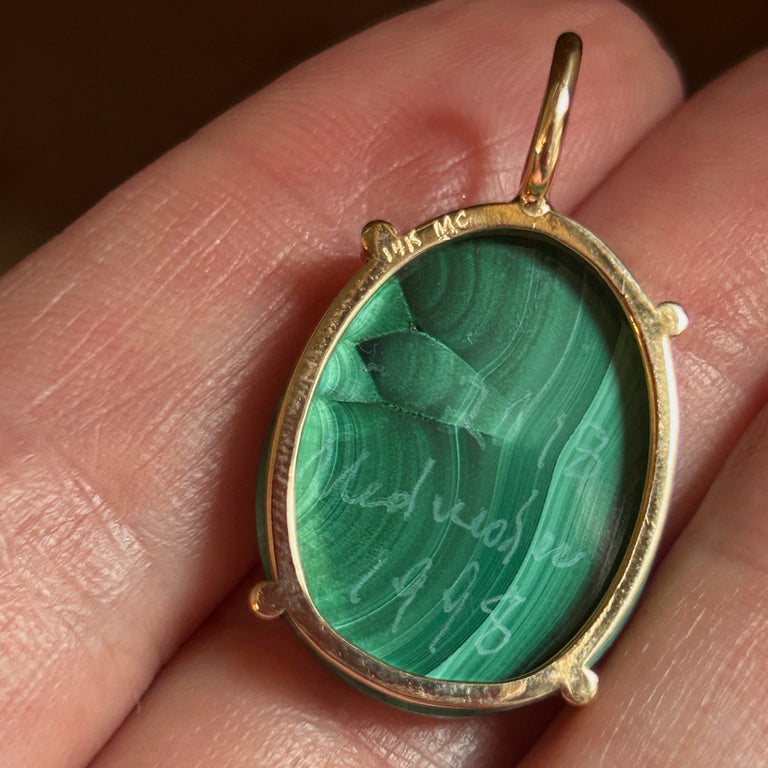 Oval Intarsia Pendant
